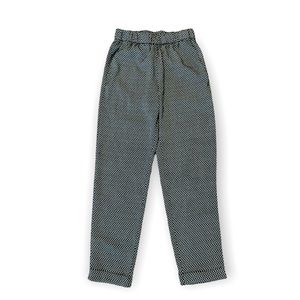 H&M crop black and cream pants with stretchy elastic waist. Size 2. Has pockets!